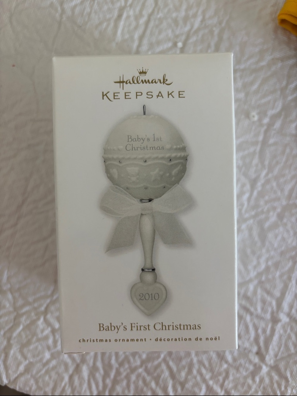 Hallmark Keepsake Baby's First Christmas Ornament - White and Gold Accents